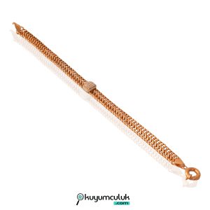 14 Ayar Altın Baget Pırlanta Bileklik