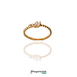 14 Ayar Altın Çıtır Baget Yüzük