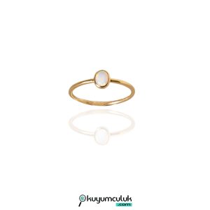 Mini Opal Altın Yüzük