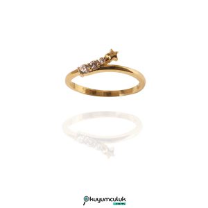 Yıldız Detaylı Taşlı Yüzük