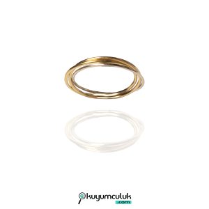 Üçlü Üç Renk Altın Yüzük