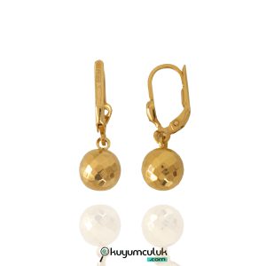 Sallantılı Aynalı Top Küpe